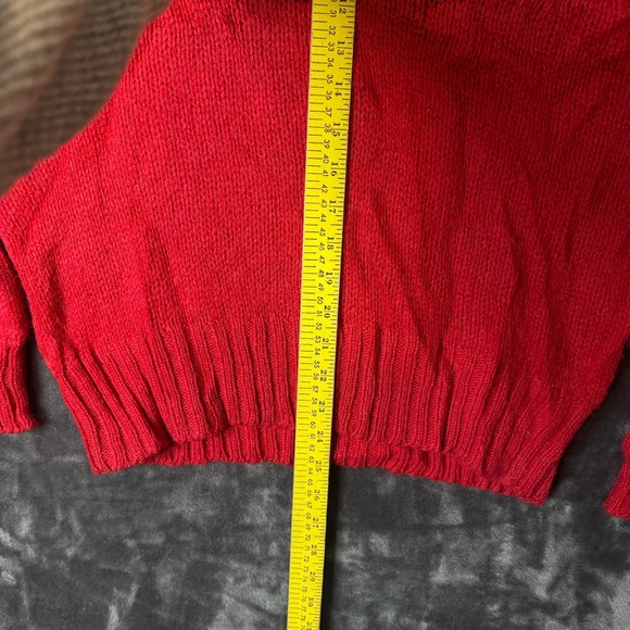 Vintage Woolrich Fair Isle Wool Mohair Nordic Motif Design Size Medium Red - Picture 4 of 7
